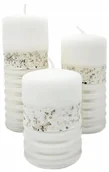 Świece - ZESTAW ŚWIEC OZDOBNYCH NEW QUEEN BIAŁA ARTMAN - miniaturka - grafika 1
