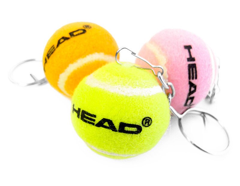 Brelok Head Mini Ball Tennis Keychain Yellow 50 pcs