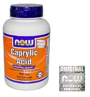 Suplementy naturalne - Now Foods Kwas Kaprylowy 600 mg (100 kaps.) - miniaturka - grafika 1