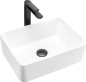 Umywalki - Umywalka Rea REA-U0952 UMYWALKA REA ANITA MINI NABLATOWA 41X31 // CE.REA.U-ANITA-41 - miniaturka - grafika 1