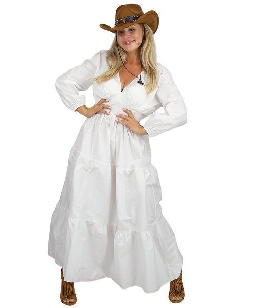 Sukienka Długa Maxi Błękitna Boho Falbany Marszczona Talia