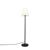 Lampy ogrodowe - QAZQA Nowoczesna zewnętrzna lampa stojąca czarna klosz biały 35cm IP65 - Virginia - miniaturka - grafika 1