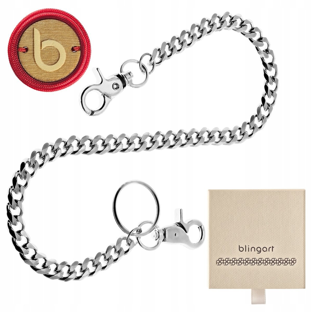 Łańcuszek do spodni męski ze stali chirurgicznej karabińczyk BLINGART