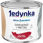 Emalie - Farba akrylowa Jedynka Deco&Protect Drewno i Metal Satynowy Połysk Czerwony 0,2L - miniaturka - grafika 1