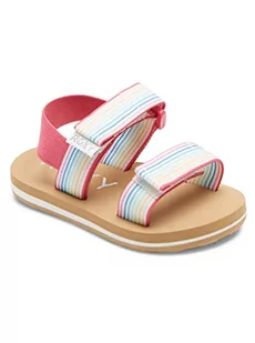 Roxy Dziewczęce sandały Cage, białe/różowe/multi, 24 EU, White Pink Multi, 24 EU Schmal - Buty dla dziewczynek - miniaturka - grafika 1