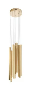 Maxlight LAMPA wisząca ORGANIC P0265 metalowa OPRAWA tuby LED 10W zwis sople złote P0265 - Lampy sufitowe - miniaturka - grafika 1