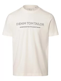 Tom Tailor Denim - T-shirt męski, biały - Koszulki męskie - miniaturka - grafika 1