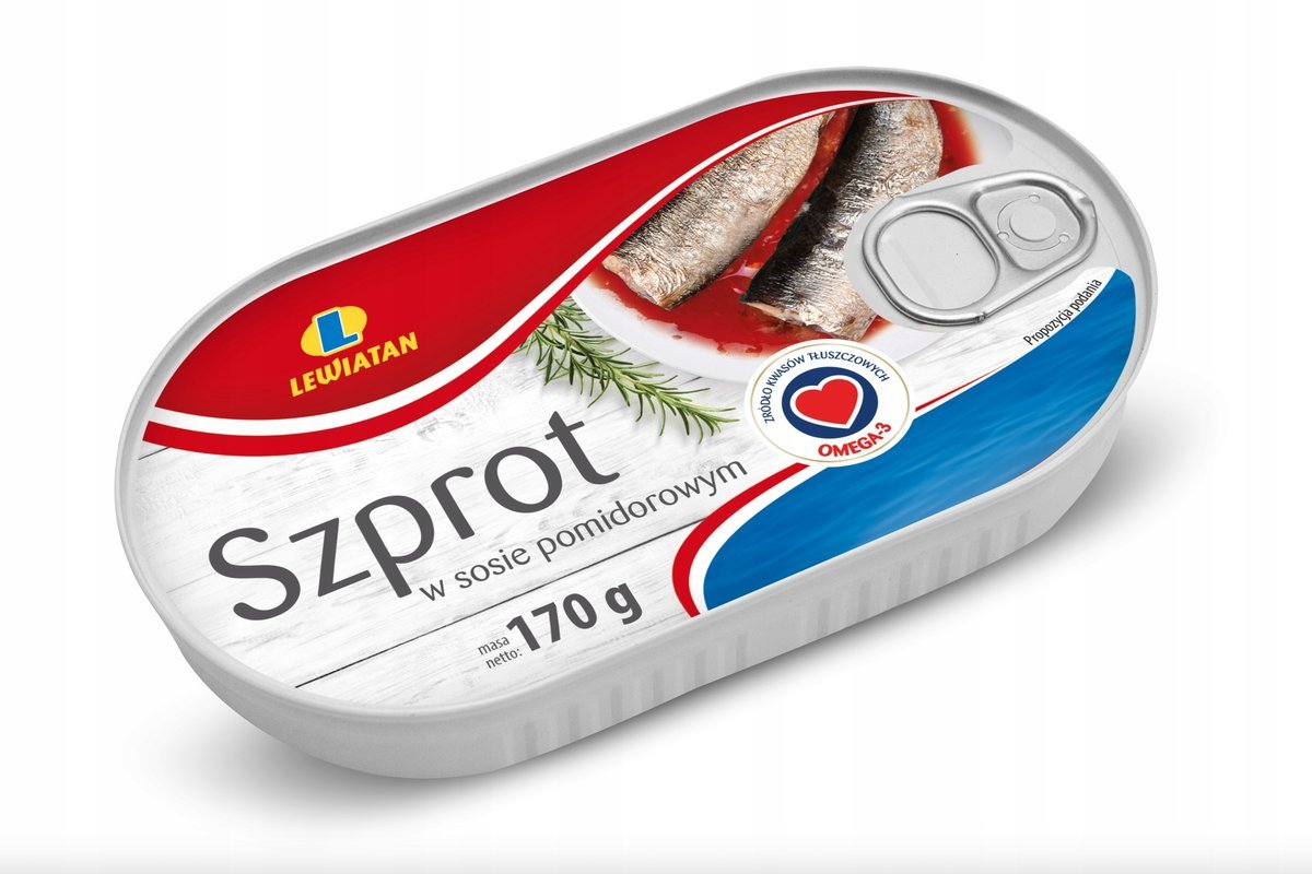 Lewiatan Szprot w Sosie Pomidorowym 170g - Bogactwo Omega-3