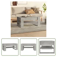 Ławy i stoliki kawowe - The Living Store stolik kawowy betonowy szary 102x55x45 cm materiał drewnopochodny - miniaturka - grafika 1
