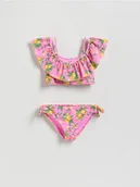 Stroje kąpielowe dla dziewczynek - Reserved - Dwuczęściowy strój kąpielowy - fuksja - miniaturka - grafika 1