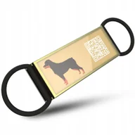 Odblaski i adresówki - Adresówka Identyfikator Prostokątny Dla Psa Kod QR Beżowy 58 x 23 mm 25 g - miniaturka - grafika 1