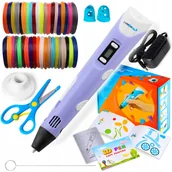 Długopisy - Długopis 3D Dla Dzieci Drukarka 3D Zestaw Wkłady 110M Akcesoria Fioletowy - miniaturka - grafika 1