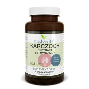 MEDVERITA MEDVERITA Ekstrakt z Karczocha 400mg 60 Kapsułek - Suplementy naturalne - miniaturka - grafika 1