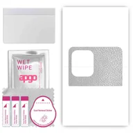 Pozostałe akcesoria do telefonów - Folia naklejka skórka strukturalna na TYŁ do Oppo Find X3 Pro Lensman -  Skóra Srebrna - apgo SKINS - miniaturka - grafika 1