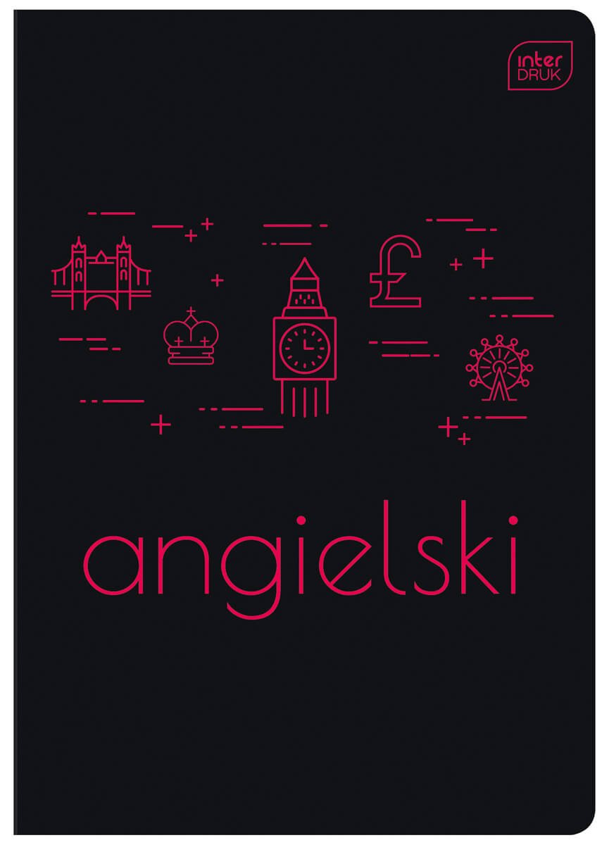 ZESZYT A5 ANGIELSKI 60 KARTEK KRATKA HYBRID INTERDRUK