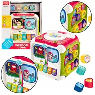 Zabawki sensoryczne - Duża Kostka Edukacyjna Wielofunkcyjna Pianinko Sorter Bębenek - miniaturka - grafika 1