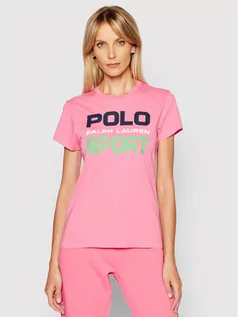 Koszulki i topy damskie - Ralph Lauren Polo T-Shirt Ssl 211838079005 Różowy Regular Fit - grafika 1
