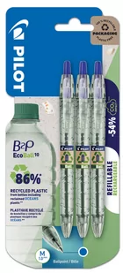 Pilot, Długopis Olejowy, B2p Ecoball, X3, Niebieski - Długopisy - miniaturka - grafika 1