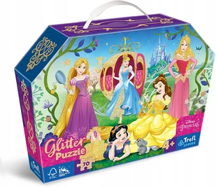 Puzzle 70 Glitter Wesołe Księżniczki TREFL - Puzzle - miniaturka - grafika 1