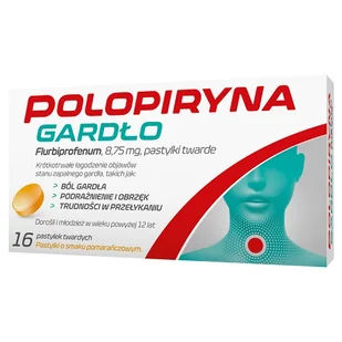 ZAKŁADY FARMACEUTYCZNE POLPHARMA S.A. Polopiryna Gardło 8,75 mg 16 pastylek 3776682 - Przeziębienie i grypa - miniaturka - grafika 1