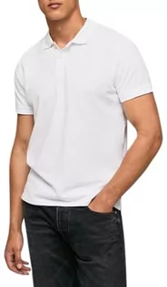 Koszulki męskie - Pepe Jeans Męska koszulka polo Vincent N, Biały (biały), M - grafika 1