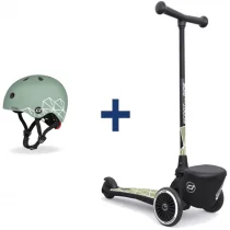 Zestaw Hulajnoga trójkołowa balansowa z zamykanym schowkiem 2+ + Kask XXS-S dla dzieci 1-5 lat Green Lines Scootandride - Hulajnogi - miniaturka - grafika 1