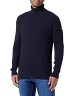 Swetry męskie - Schott NYC sweter męski, Granatowy, XXL - miniaturka - grafika 1