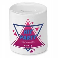 Skarbonki - DLA DJA MUZYKA SKARBONKA HIT PARTY ELECTRO MUSIC z Nadrukiem ze Zdjęciem + Opakowanie na prezent (wzór 03) - miniaturka - grafika 1