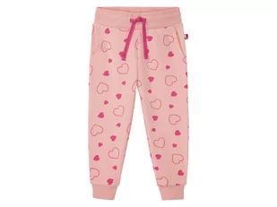 LUPILU LUPILU Spodnie dresowe dziewczęce z bawełną, 1 para (86/92, Różany) - Spodnie i spodenki dla dziewczynek - miniaturka - grafika 1