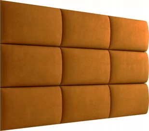 Panel ścienny tapicerowany 30x60cm 12 sztuk Żółty - Dekoracje domu - miniaturka - grafika 1