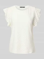 Koszulki i topy damskie - T-shirt o kroju regular fit z haftem angielskim model ‘TASSA’ - miniaturka - grafika 1