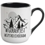 Kubki - KUBEK COFFY CZARNY IDELANY PRZENT DLA MIŁOŚCNIKA GÓR WSZYSTKO CO KOCHAM WZ - miniaturka - grafika 1