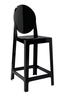 Krzesło barowe VICTORIA 65 cm czarne - Taborety i hokery - miniaturka - grafika 1