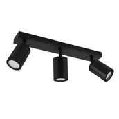 Lampy sufitowe - Ideus Sufitowa lampa reflektorowa Tenor 04073 metalowa do kuchni czarna - miniaturka - grafika 1