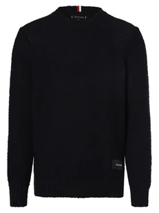 Tommy Hilfiger Męski sweter Mężczyźni Bawełna niebieski marmurkowy, S - Swetry męskie - miniaturka - grafika 1