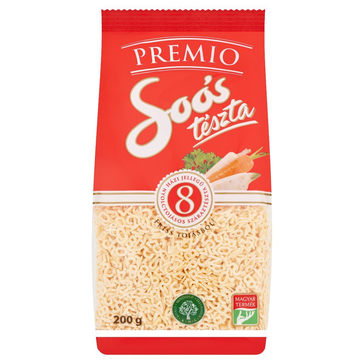 Soós Tészta – 8-jajeczny makaron literki (betűtészta) 200 g