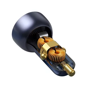 Baseus ładowarka samochodowa USB / USB Typ C 65 W 5 A SCP Quick Charge 4.0+ Power Delivery 3.0 ekran LCD szary (CCKX-C0G) - Ładowarki samochodowe - miniaturka - grafika 2