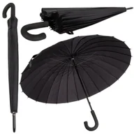 Parasole - Parasol przeciwdeszczowy rządowy długi duży czarny męski damski mocny XXL - miniaturka - grafika 1