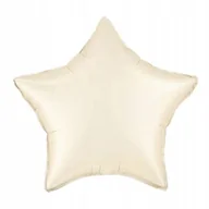 Balony i akcesoria - Balon foliowy gwiazda kremowy 45 cm - miniaturka - grafika 1