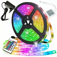 Lampy pozostałe - TAŚMA LED SMD WODOODPORNA 5M RGB KOLOROWA SMD 3528 - miniaturka - grafika 1