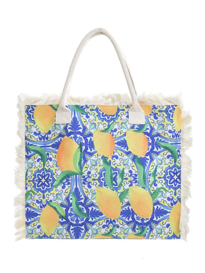 BLE Shopper bag ze wzorem - 43 x 35 x 12 cm
