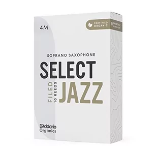 D'Addario Organic Select Jazz Filed Soprano Saxophone Stroiki - Stroiki saksofonowe - Pierwsza i jedyna organiczna trzcina, 4 średnie, 5 sztuk - Akcesoria do instrumentów dętych - miniaturka - grafika 1