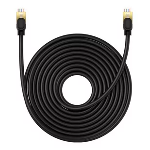 Kabel sieciowy kat. 8 Baseus Ethernet RJ45, 40Gbps, 10m (czarny) - Kable miedziane - miniaturka - grafika 3