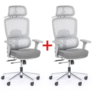 Fotele i krzesła biurowe - Krzesło biurowe TERRY 1+1 GRATIS, szary - miniaturka - grafika 1