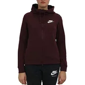 Kurtki damskie - Nike Damska kurtka z kapturem z zamkiem błyskawicznym na całej długości. Burgundy Crush/Sail M - miniaturka - grafika 1
