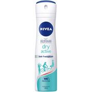 Dezodoranty i antyperspiranty dla kobiet - Nivea Dry Active dezodorant w sprayu (150 ml), wyjątkowo silny antyperspirant, dezodorant z ochroną 48 h - miniaturka - grafika 1