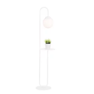 Lampa stojąca podłogowa ze stolikiem Emibig 1xE14 10W BARI biała 1236/LP2 - Lampy stojące - miniaturka - grafika 1
