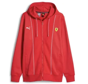 Bluza sportowa męska Puma Ferrari Race HDD Sweat Jacket Rosso Corsa - 620942-02-M - Bluzy męskie - miniaturka - grafika 1