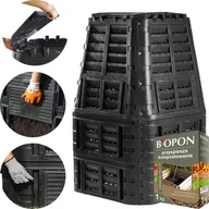 Kompostowniki - Patrol Group Kompostownik 1000l Pojemnik Zbiornik na kompost do ogrodu + Komposter Nawóz - miniaturka - grafika 1