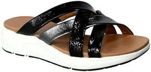 Klapki Caprice 9-27202-26 019 Black Comb Skórzane_TN - CAPRICE - Klapki i japonki damskie - miniaturka - grafika 1